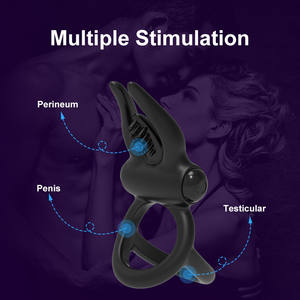 Triple Circle Silikon Penis Ring Vibrator Weibliche Klitoris Stimulator Cockring Paare Sexspielzeug - Product Image 3