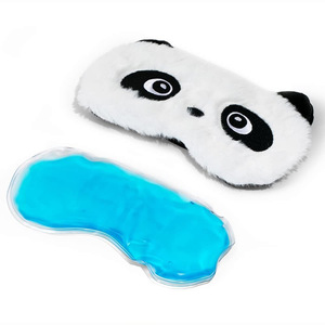 Cute Plush <strong>Panda</strong> Shape Sleep <strong>Mask</strong> with Hot Cold Gel Pack, Adjustable Velcro for Relieve Eye Strain, Ideal Gift for Women Men - Product Image 2