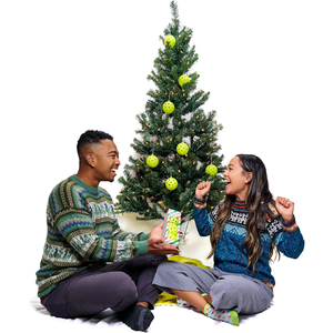 Venta al por mayor OEM Pickleball llavero 40 agujeros ornamento para vacaciones árboles de Navidad decoraciones regalo recuerdo - Product Image 5