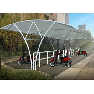 Abri de voiture professionnel simple et double, design moderne, imperméable, pare-soleil, carport à structure membranaire - Product Image 2