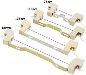 Support de lampe <span class=keywords><strong>R7S</strong></span> en céramique, double extrémité, pour tube halogène, tête de lampe, accessoire, support métallique, cadre tungstène, résistant aux hautes températures - Product Image 2