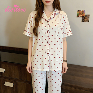 <span class=keywords><strong>Pigiama</strong></span> Economico Coreano con Stampe Cartoon, Vita Elastica Traspirante, Set Tre Pezzi Casual Primaverile Estivo a Maniche Corte ODM - Product Image 3