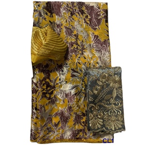 Chất Lượng Cao Gabasar Voan Lụa 3 Pcs Thiết Lập Jacquard Vải Với Mềm Khăn Choàng Khăn Choàng Cho Somalian Ăn Mặc Và Toubs - Product Image 1