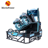 Simulateur de course moto VR, Chaise de course VR, Équipement de réalité virtuelle, Simulateur de conduite automobile, Train électrique blanc, Matériel de tir en métal
