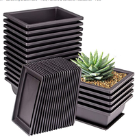 Pots à bonsaï en plastique et pots avec plateau, pot à bonsaï avec plateau