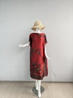 Kaftans pour adultes respirants, en polyester soyeux, amples, imprimés de motifs floraux, longs, de style africain, robes décontractées pour l'été, directement de l'usine