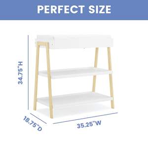 <span class=keywords><strong>Placard</strong></span> pour bébé Processus de peinture non toxique <span class=keywords><strong>Table</strong></span> à <span class=keywords><strong>langer</strong></span> pour bébé <span class=keywords><strong>avec</strong></span> 2 étagères Meubles portables pour bébé - Product Image 6