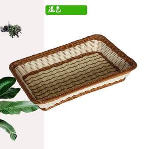 Cesta de Mimbre para Exhibición de Frutas, Cesta de Pan Tejida a Mano y Contenedor de Almacenamiento para Aperitivos - Product Image 4