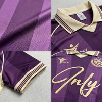 Camiseta de Fútbol Personalizada con Diseño de Franjas, Ropa Deportiva Transpirable de Poliéster, Sublimación Deportiva de Moda, Camiseta de Fútbol Vintage, Polo de Fútbol