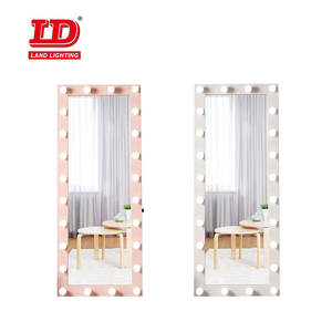 Maquillage incassable grand Rectangle corps complet Led miroirs hollywoodiens éclairés avec ampoules pour chambre - Product Image 2