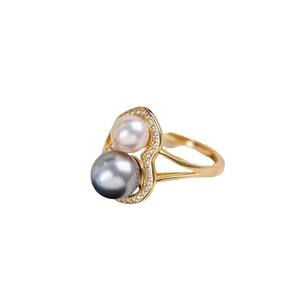 Bague en argent S925 10582DIY avec support vide pour plusieurs perles de 5-6 mm, ensemble de bijoux en argent, accessoire avec anneaux en perles - Product Image 5