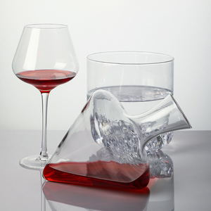Jinbaijia - Juego de Enfriador de Vino de Cristal con Forma de Diamante, Cubitera para Vino Blanco, Sake, Hotel - Product Image 3