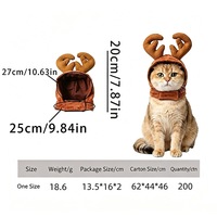 Plüsch-Weihnachtsmütze für Haustiere, Katzen-Deko-Accessoires, Weihnachtsmann-Umhang, Rentier-Geweih-Mütze, Weihnachtskranz-Halsband, Feiertags-Haustierdekoration