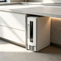 Refrigerador de Vino Vertical Pequeño L-Slim, Enfriador de Vino Independiente con Temperatura Constante, Gabinete de Vino para el Hogar