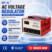 Stabilisateur de tension automatique monophasé à servomoteur en cuivre AVR SVC TND-500VA, régulateur de tension AC, 50/60Hz, efficacité 0,98