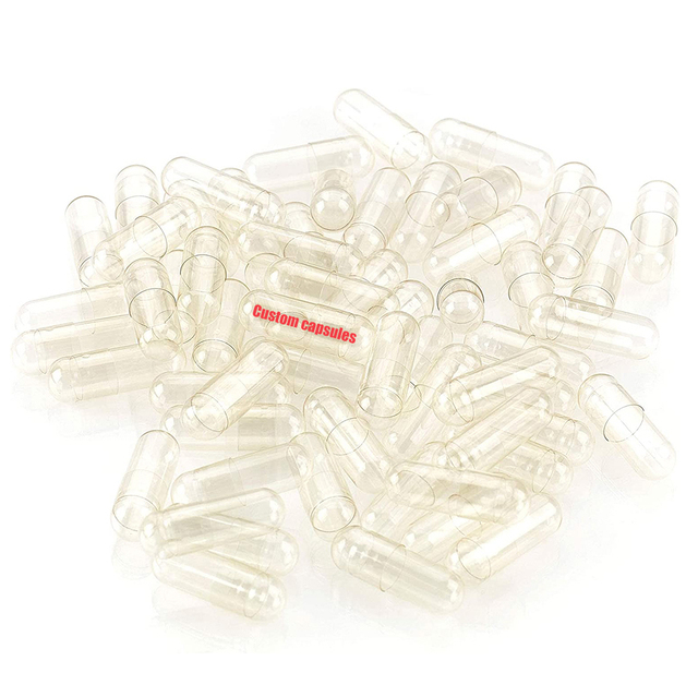 OEM/ODM Service Empty Separated clear Gelatin Capsules 00 Size Empty Capsules for Powder