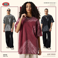 Qualité supérieure 100% coton lavage à l'acide t-shirts pour hommes haut GSM surdimensionné Hip Hop Style idéal pour Unique en détresse T-shirt