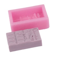 Moule en silicone économique pour bougies et savons, avec motifs 3D classiques et populaires (chocolat, jus et textes), pour la création artisanale DIY