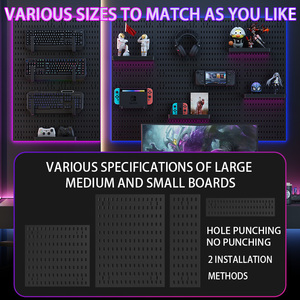 PEG Board chơi game Organizer DIY hiển thị Pegboard kệ với Hooks Pegboard miễn phí của Punch chơi game Pegboard PEG Board Tường Tổ chức - Product Image 4