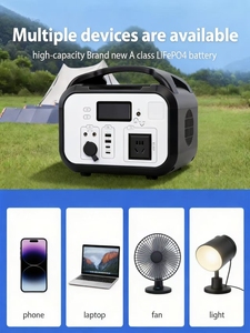 800W Portable Power Station 110V/220V, LiFePO4 Solar <b>Generator</b> MPPT for Home Backup <b>Camping</b> - Product Image 3