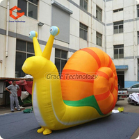 Mascotte gonflable d'escargot animal nouveau modèle d'escargot gonflable de conception avec la lumière menée pour la publicité