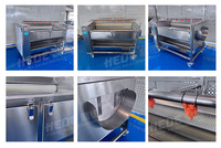 Aardappel schilmachine, aardappelverwerkingslijn, aardappel snijlijn, borstelrol schil- en reinigingsmachine