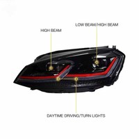 Kit de Mise à Niveau de Phares LED Srumdy pour Golf 7.5 2018-2021, 12V 6000K 100W 3000 Lumens