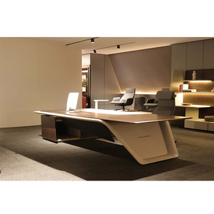 Luxurious Executive Office <strong>Table</strong> Office Computer <strong>Desk</strong> <strong>With</strong> <strong>Side</strong> <strong>Table</strong> and Drawer Cabinet - Product Image 5