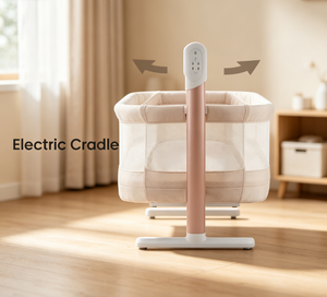 <span class=keywords><strong>Culla</strong></span> <span class=keywords><strong>Elettrica</strong></span> in Metallo per Neonati, Altura Regolabile, con Funzione Oscillante, Inclinazione Anti-reflusso e Rete Traspirante - Product Image 3