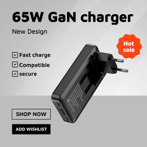 Productos de Tendencia 2026, Nuevos Cargadores y Adaptadores de Viaje Ultrafinos y Rápidos, <span class=keywords><strong>Cargador</strong></span> Gan USB C PD Plegable de 65W con Enchufe Europeo - Product Image 5