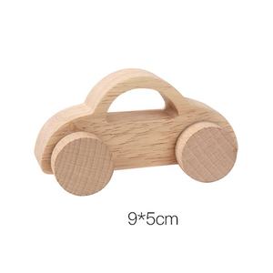 2023年ホットベビー無垢材レーストラックカーランプレーサー子供用オーガニックモンテッソーリ木製キッズカートラック木製プッシュトイ（ホイール付き） - Product Image 4