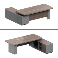Ensemble de bureaux de direction modernes en panneaux stratifiés personnalisés, bureaux simples en bois