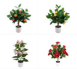 M735 Vente en gros de plantes artificielles en <span class=keywords><strong>pot</strong></span> de petite taille pour la décoration intérieure, plantes fruitières et bonsaïs - Product Image 1