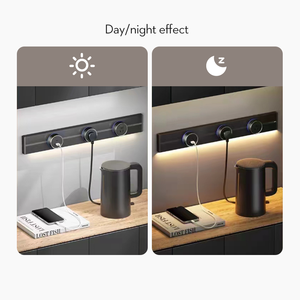 인기있는 표면 벽 전원 트랙 소켓 3M 주방 스마트 숨겨진 전원 영국 소켓 USB 트랙 소켓 - Product Image 4