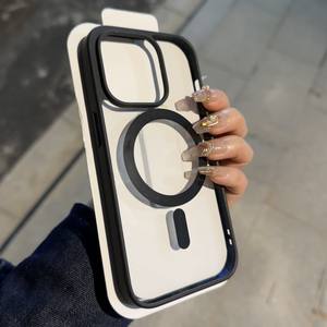 <span class=keywords><strong>Cover</strong></span> di ricarica Wireless per <span class=keywords><strong>Apple</strong></span> iphone 17 Pro Max 15 16 Plus 14 13 12 11 Pro custodia magnetica per cellulare colorata trasparente - Product Image 1