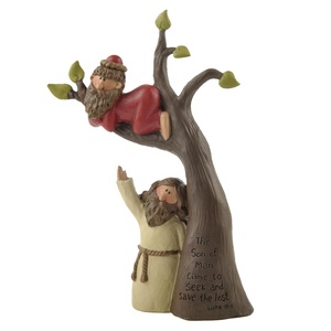 Escultura de Árbol con Historias Bíblicas Únicas, Pintada a Mano en Resina: Jesús Buscando y Salvando a los Perdidos, para Decoración del Hogar - Product Image 1