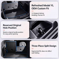 Lot de 5 tapis de coffre avant et arrière en TPE, accessoires intérieurs pour Tesla Model YL 2025+ 6 places, vente en gros usine