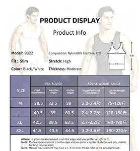 Gilet sculptant pour <span class=keywords><strong>homme</strong></span> style coréen, respirant, en nylon fin, pour le contrôle du ventre, ajusté, pour l'été - Product Image 5