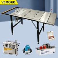 Table de sciage pliable multifonctionnelle en promotion avec positionnement d'angle de 0 à 45 degrés pour la fabrication de portes d'armoires