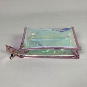 กระเป๋าเครื่องสำอางพีวีซีใสโฮโลแกรมมีซิป PVC ใส - Product Image 4