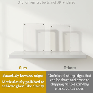 Marco de Fotos Acrílico Magnético Grueso Premium, Imán N52, Transparente, Doble Cara, Protección UV, Tamaño Personalizado <span class=keywords><strong>para</strong></span> Escritorio - Product Image 3