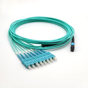 高性能OM3光パッチコードMTP MPO SC 8光ファイバ機器LSZH/PVC/OFNRジャケット1mカスタマイズ長さ - Product Image 5