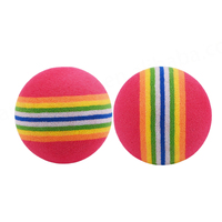 Vente en gros, balles d'entraînement légères et souples, balle d'entraînement en mousse éponge de couleur arc-en-ciel, balle d'entraînement de golf EVA à fossettes