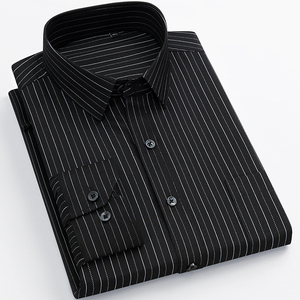 Nueva <span class=keywords><strong>Camisa</strong></span> de Fibra de Bambú a <span class=keywords><strong>Rayas</strong></span> para <span class=keywords><strong>Hombre</strong></span>, Estilo Casual de Negocios, Sin Plancha, con Bolsillo, Elástica, Antiarrugas, <span class=keywords><strong>Rayas</strong></span> Verticales Azules y Blancas, Talla S - Product Image 2
