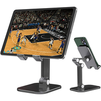 Support de bureau réglable à 3 plis multi-angles de qualité supérieure pour téléphone et tablette-Ultra-stable, peu encombrant, ajustement universel