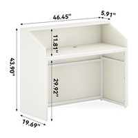 Comptoir de réception moderne en bois avec comptoir convertible, mobilier de bureau pour hôpitaux et hôtels, comptoir de bar et caisse enregistreuse