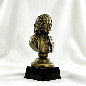 Maßgefertigte Voltaire Metallbüste Berühmter Philosoph Bronze-Skulptur mit Kristallsockel Kupfer-Kunsthandwerk Souvenir-Geschenke Bücherregal-Dekoration OEM - Product Image 2