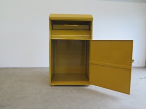 Custom Metal Eco-Friendly Anti-Theft Lockable Outdoor Clothes <strong>Donation</strong> Storage <strong>Bucket</strong> with Pressing Type Design - Product Image 5
