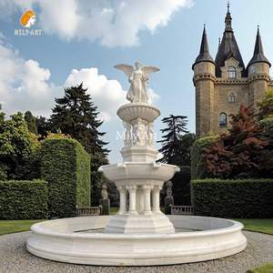 <span class=keywords><strong>Fontaine</strong></span> <span class=keywords><strong>d</strong></span>'<span class=keywords><strong>eau</strong></span> extérieure <span class=keywords><strong>d</strong></span>'ange de marbre de <span class=keywords><strong>d</strong></span>écoration de jardin de château à vendre - Product Image 3