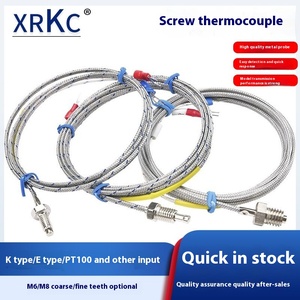 Độ chính xác cao m6 vít loại K J E kiểm soát nhiệt độ đầu dò bề mặt cuối mặt cặp nhiệt điện 1-5m Dây cảm biến ODM xrkc - Product Image 2